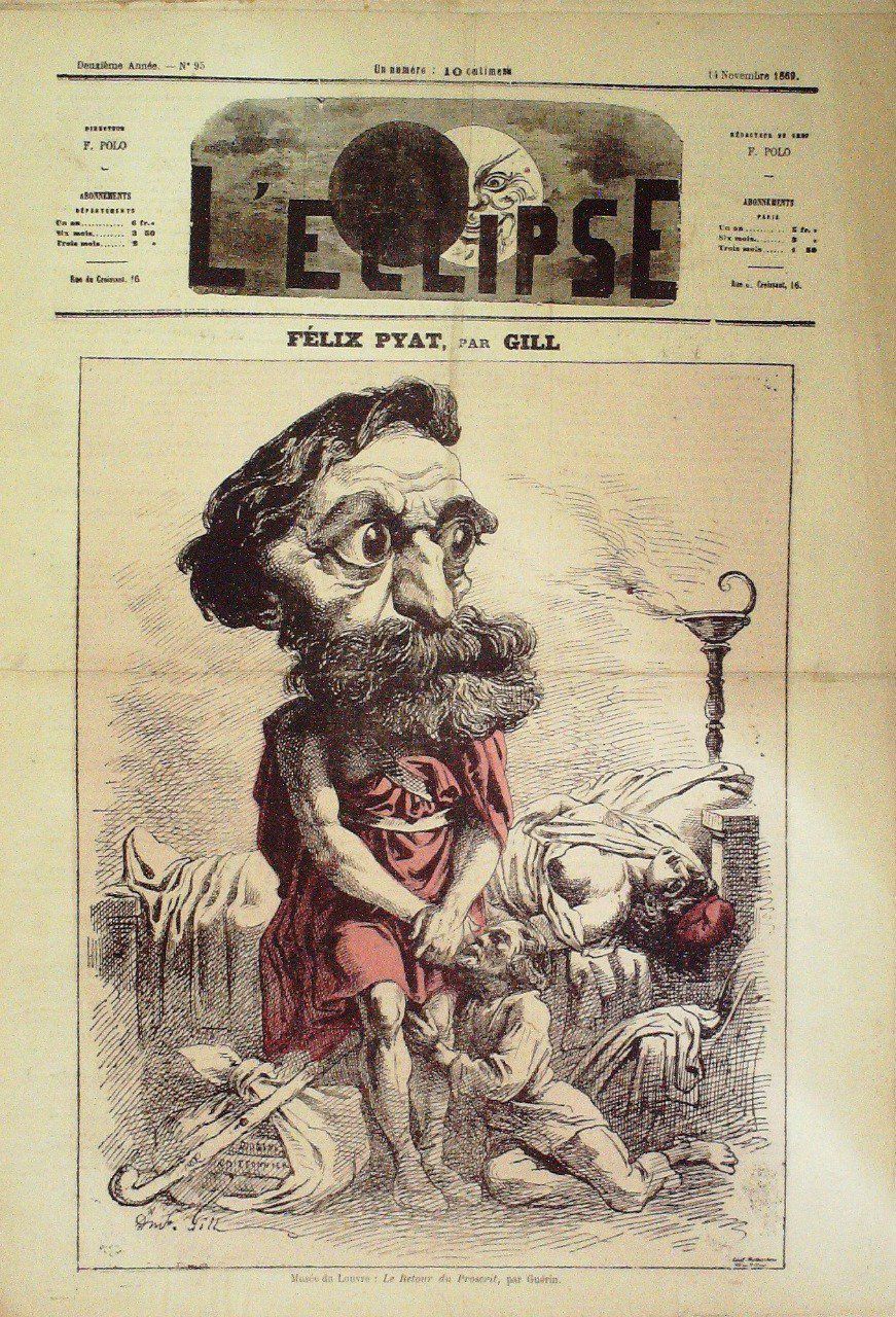 L'ECLIPSE-1869/95-FELIX PYAT-LEGENDE ROI JASON-André GILL