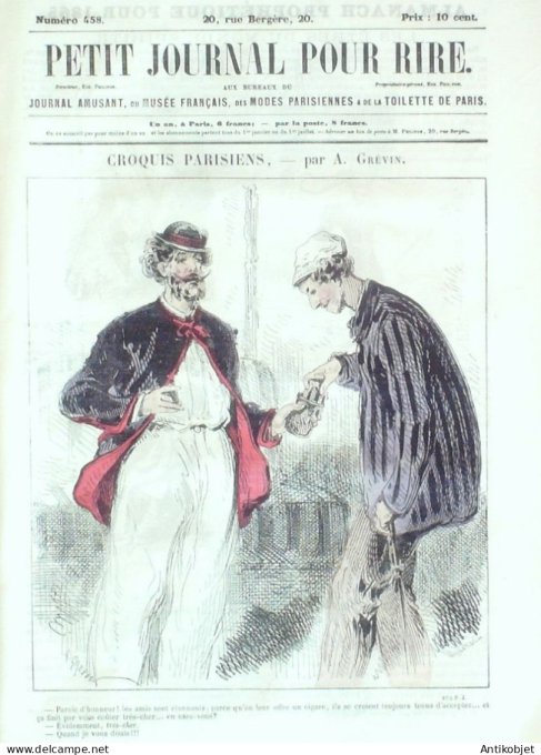 Petit journal pour Rire 1863 # 458 Vive la chasse Baric