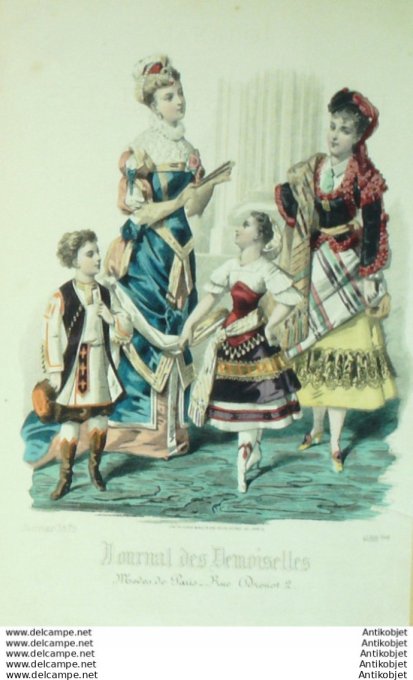 Journal de Demoiselles 1879 # 4188b Travestissements