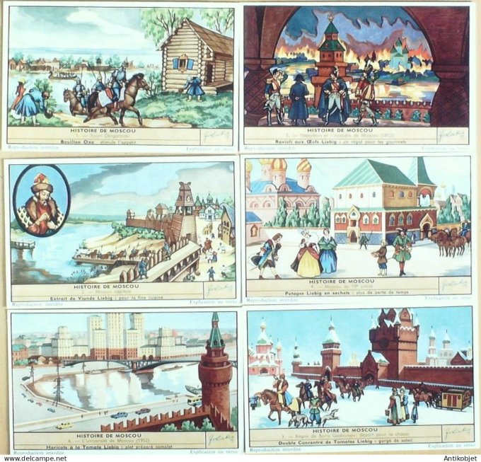 Chromo Liebig Sang 1723 Russie Moscou son histoire (1959)