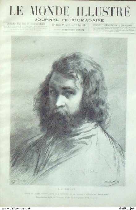 Le Monde illustré 1887 n°1573 Algérie Bouira Edouard Dubufe Venise Victor-Emmanuel