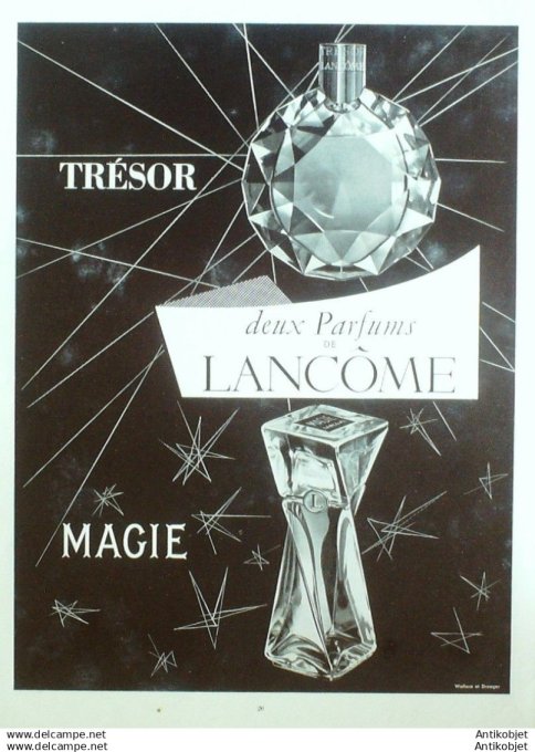 Publicite Cosmetique Lancome Magie Tresor 1951
