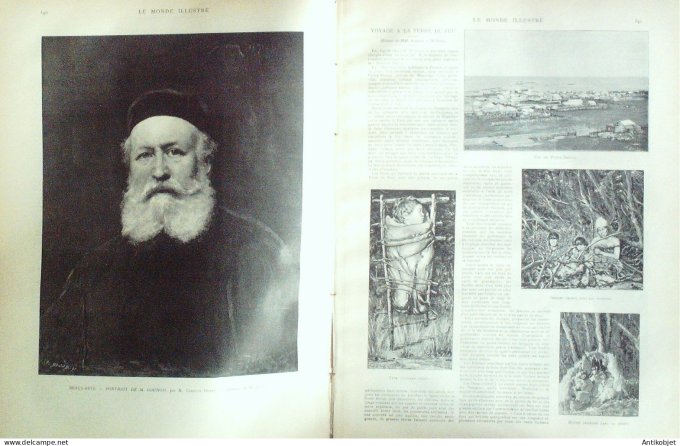Le Monde illustré 1892 n°1834 Chili Punta-Arenas Ushmaia Buen Suceso Gounod