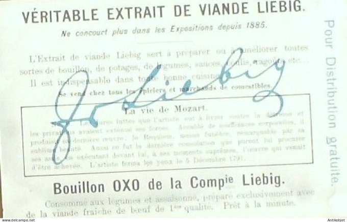 Chromo Liebig Sang  856 La vie de Mozart III (1906)