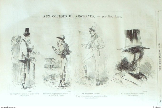 Petit journal pour Rire 1863 # 458 Vive la chasse Baric