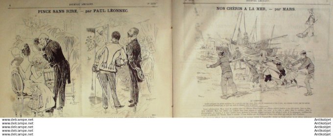 Le Journal Amusant 1886 # 1579 La Sainte-Barbe 4 decembre par Josias un petit voyage dans le Hanglet