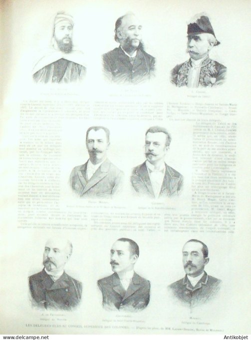 Le Monde illustré 1892 n°1834 Chili Punta-Arenas Ushmaia Buen Suceso Gounod