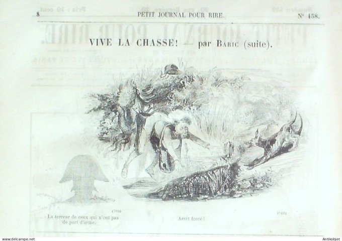 Petit journal pour Rire 1863 # 458 Vive la chasse Baric