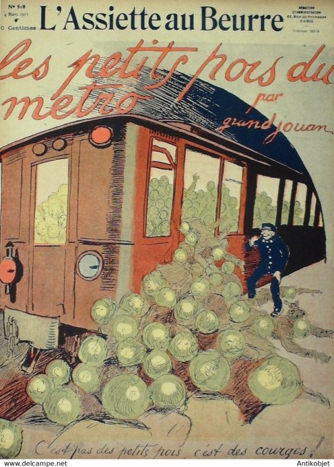 L'Assiette au beurre 1910 n°518 Les petits hord du Métro Grandjouan