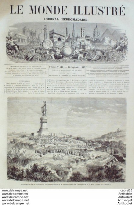 Le Monde illustré 1865 n°440 Angouleme (16) Allemagne Bade Iffizheim Pencran