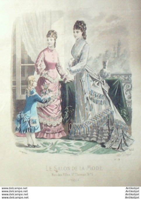 Gravure Mode Salon 1877 #  245 (Old Fashion plate)