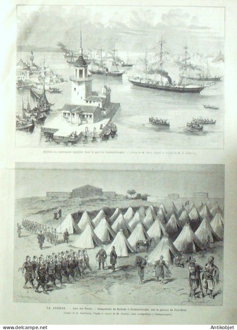 Le Monde illustré 1877 n°1057 Bulgarie Giurgewo Nancy (54) Mont St-Michel (50)