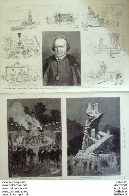 Le Monde illustré 1881 n°1263 Emile Tittre Espagne Madrid Calderon Bicentenaire Tunisie Djebel Metir