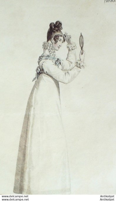 Costume Parisien 1816 # 1563 Fichu à collet debout