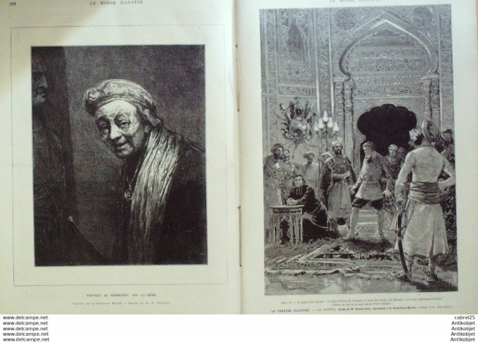 Le Monde illustré 1881 n°1263 Emile Tittre Espagne Madrid Calderon Bicentenaire Tunisie Djebel Metir