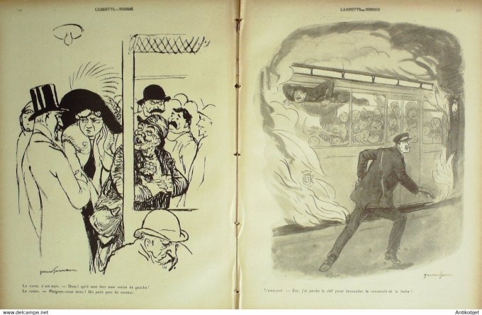 L'Assiette au beurre 1910 n°518 Les petits hord du Métro Grandjouan