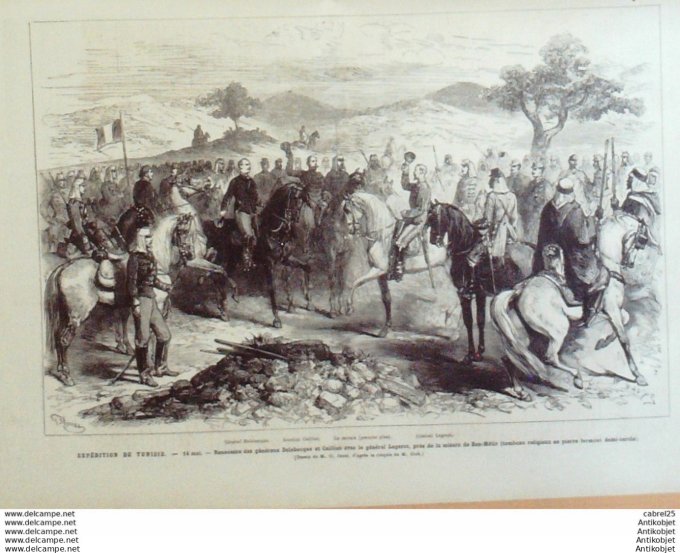 Le Monde illustré 1881 n°1263 Emile Tittre Espagne Madrid Calderon Bicentenaire Tunisie Djebel Metir