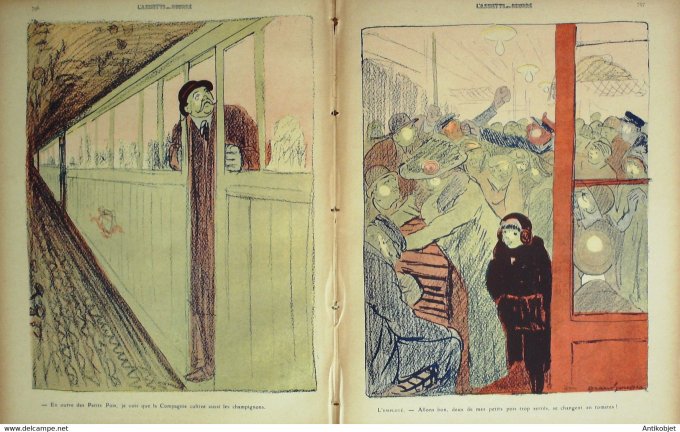 L'Assiette au beurre 1910 # 518 Les petits hord du Métro Grandjouan