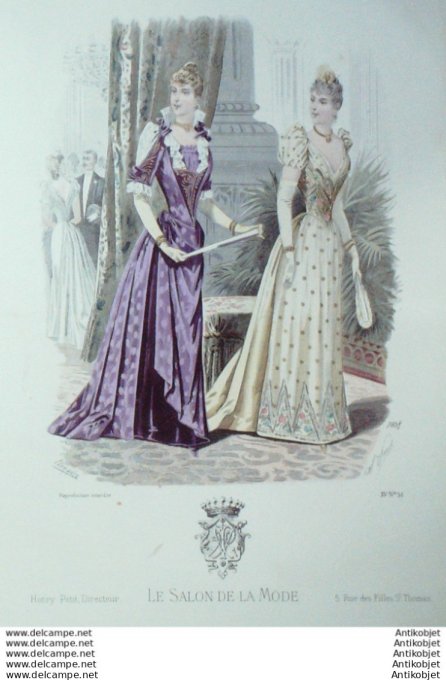 Gravure Mode Salon 1889 # 1008 (Old Fashion plate)