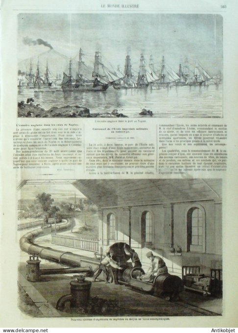 Le Monde illustré 1861 n°230 Italie Naples Belgique Anvers Allemagne Lichtenthal St-Cyr (78)