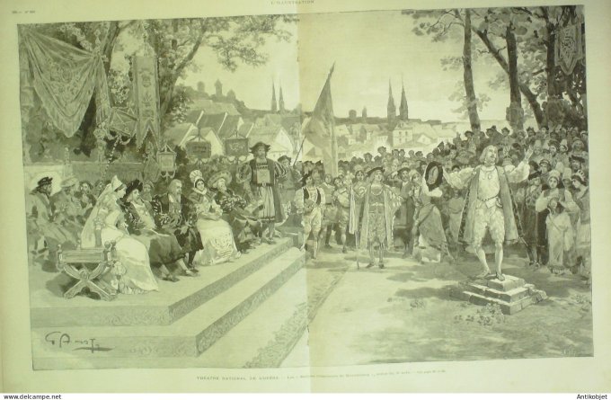 L'illustration 1897 n°2855 La Villette Abattoirs Russie régiment Préobrajenski Gènes paquebot Savoia