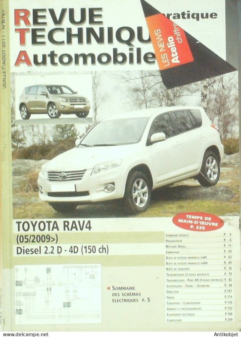 Revue Tech. Automobile 2011 n°B751 Toyota Rav4