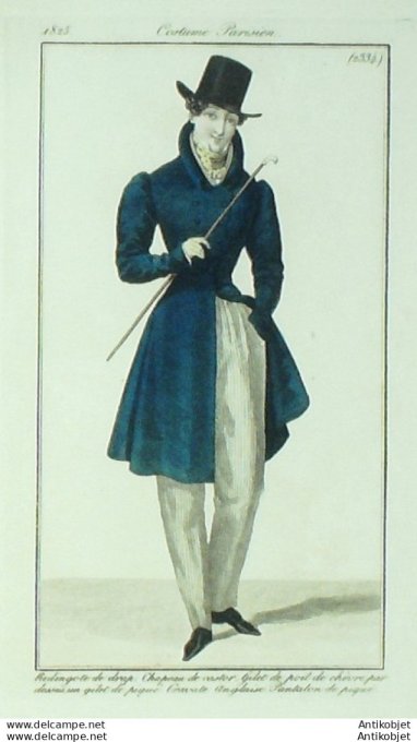 Costume Parisien 1825 # 2334 Redingote homme de drap