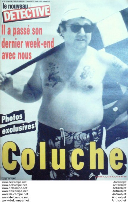 Détective 1986 # 197 Valbonne Coluche Dewaere Ajaccio Grenoble Antibes Draguignan