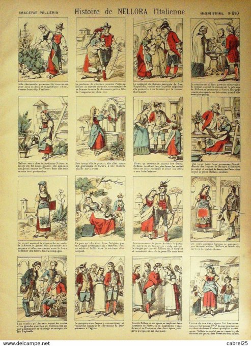Histoire  de Nellora L'italienne (Pellerin d'epinal)
