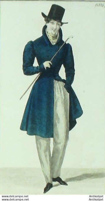 Costume Parisien 1825 # 2334 Redingote homme de drap