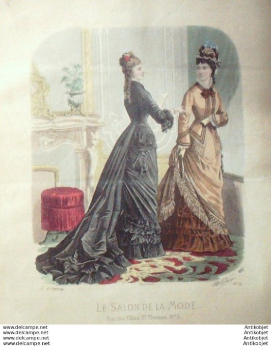 Gravure Mode Salon 1877 #  237 (Old Fashion plate)