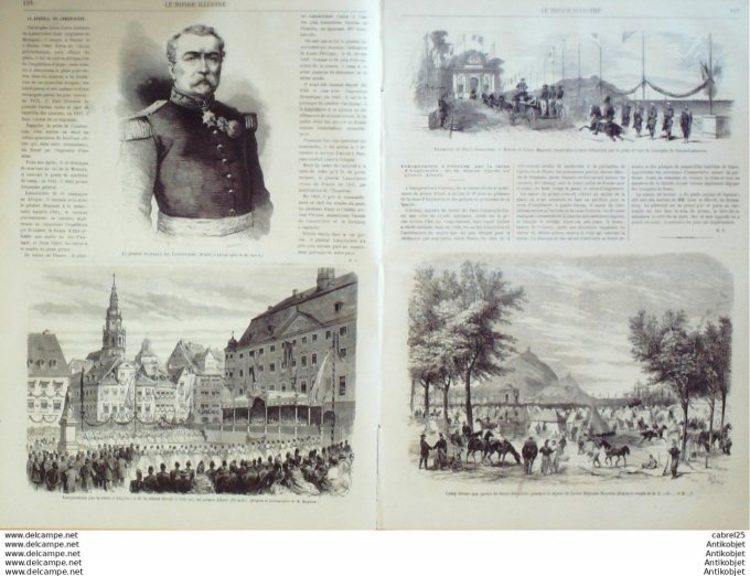 Le Monde illustré 1865 n°441 Espagne St-Sébastien Allemagne Cobourg Angleterre Portsmouth