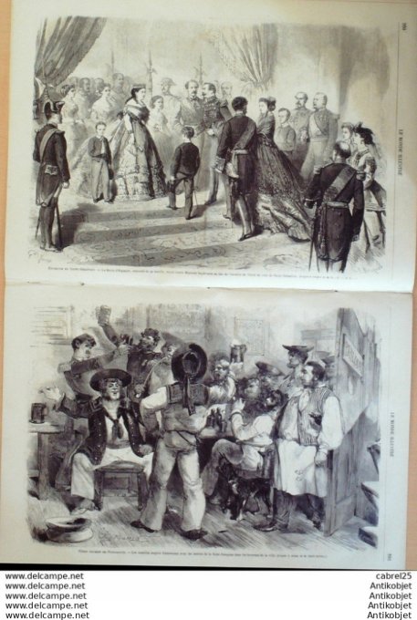 Le Monde illustré 1865 n°441 Espagne St-Sébastien Allemagne Cobourg Angleterre Portsmouth