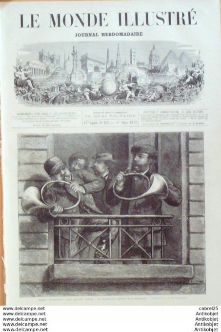 Le Monde illustré 1873 n°829 Egypte Hussein Abbasieh Autriche Vienne Caroline Augusta Suisse Geneve 