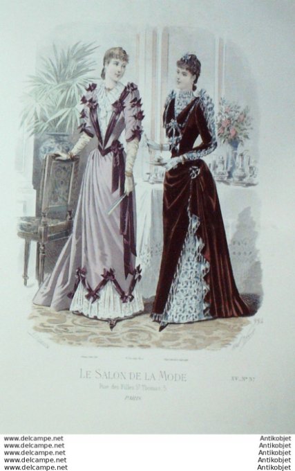 Gravure Mode Salon 1889 #  994 (Old Fashion plate)