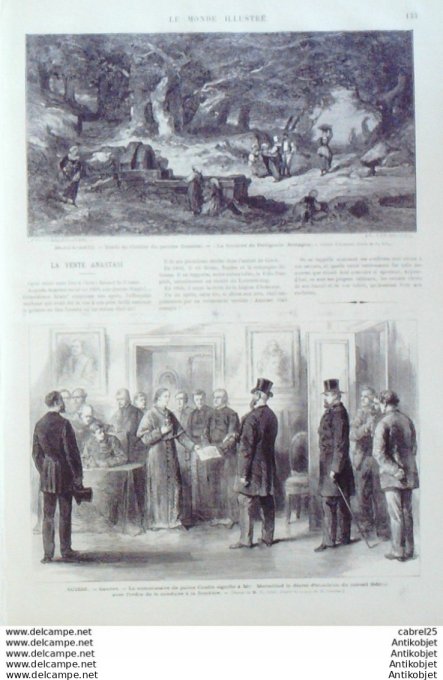 Le Monde illustré 1873 n°829 Egypte Hussein Abbasieh Autriche Vienne Caroline Augusta Suisse Geneve 