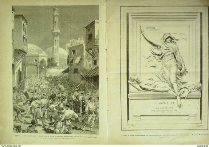 Le Monde illustré 1882 n°1318 Egypte Alexandrie Caire Dervich-Pacha Congo Ogôoué