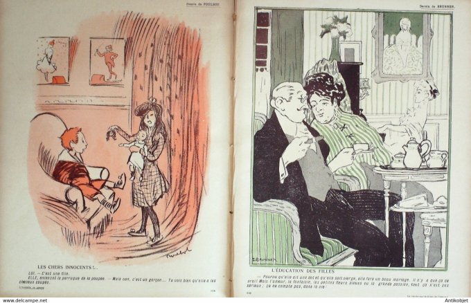 L'Assiette au beurre 1908 # 372 La vérité sur la crise de l'Amour Poulbot