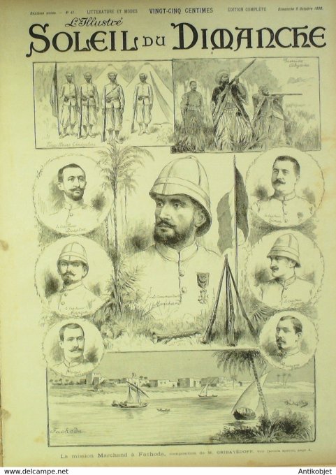 Soleil du Dimanche 1898 n°41 Soudan Fachoda mission Marchand