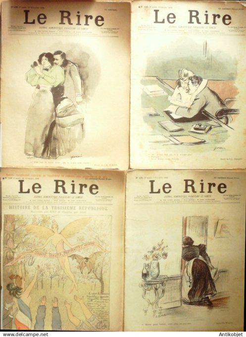 Le Rire 1896 lot 4 revues Leandre Forain Veber Lebegue Willette Lourdey Radiguet