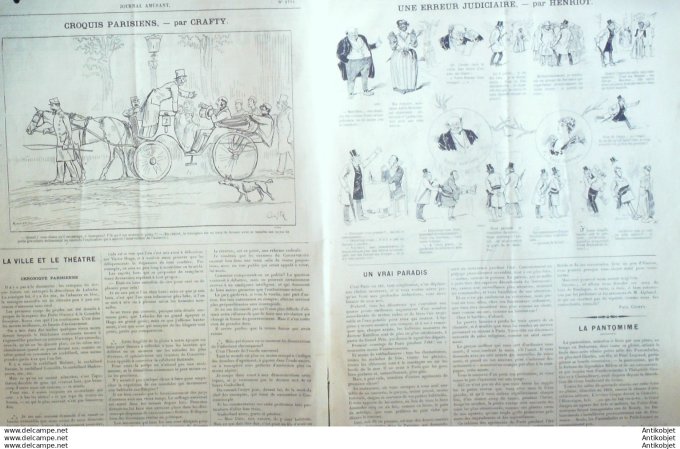 Le Journal Amusant 1890 # 1771 Erreur judiciaire Pruhomme Jocrisse par Stop Pics & plages par Mars
