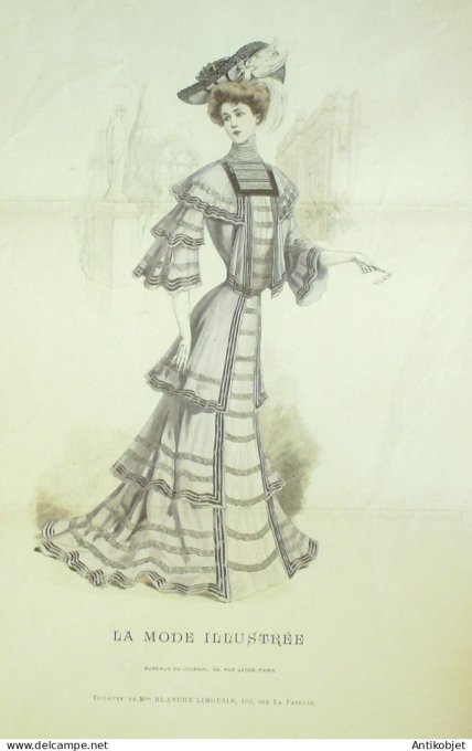 Gravure Mode illustree 1903 # 45 (Old Fashion plate) RARE