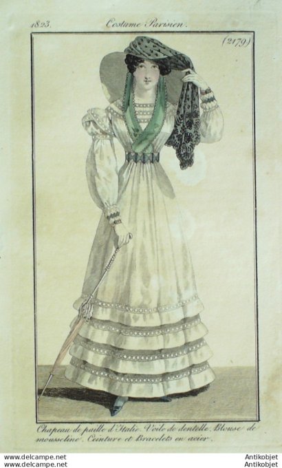Costume Parisien 1823 # 2179 Blouse de mousseline