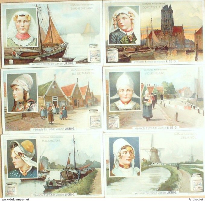 Chromo Liebig Sang  844 Pays-Bas coiffures Hollandaises (1906)