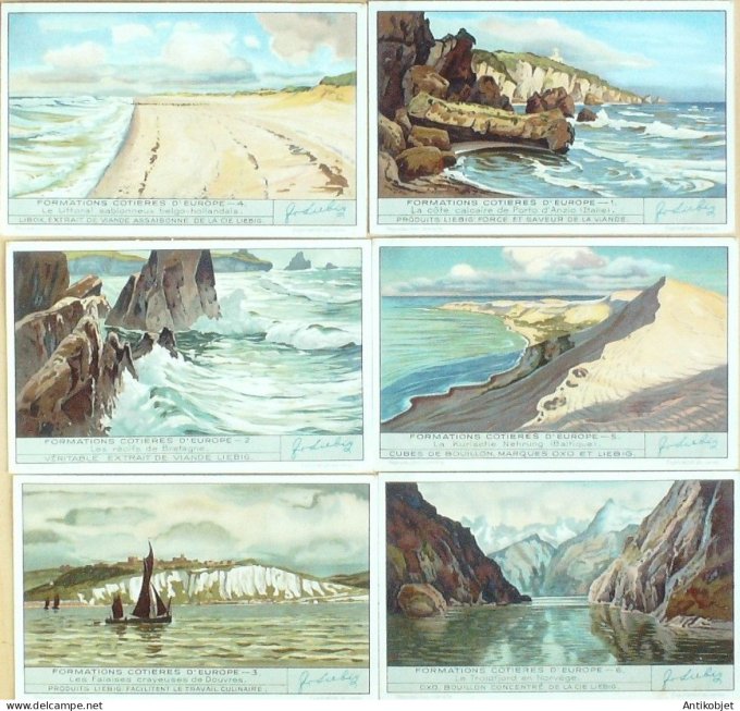 Chromo Liebig Sang 1316 Formations cotieres d'Europe (1935)