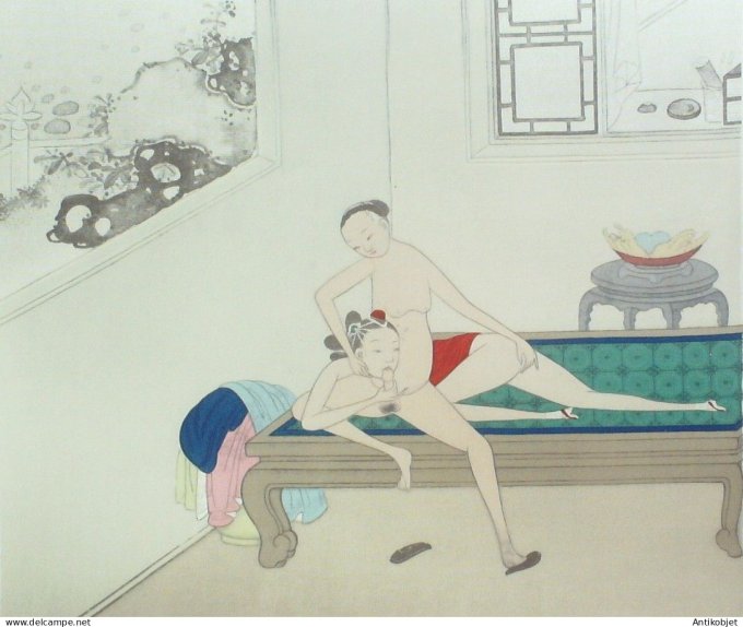 Estampe Chinoise Claude Tchou (rehaussee sur soie)