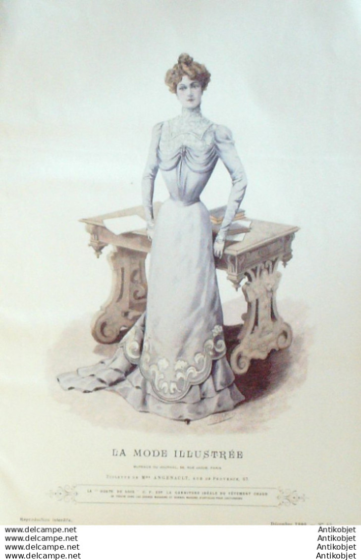 Gravure Mode illustree 1899 # 53 (Old Fashion plate) RARE