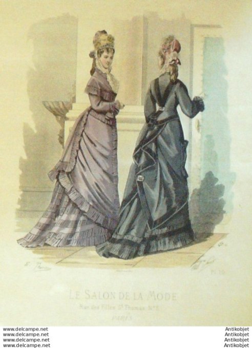 Gravure Mode Salon 1877 #  236 (Old Fashion plate)