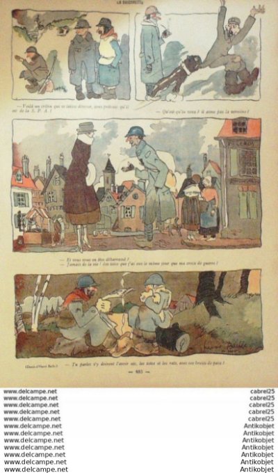 La Baionnette 1917 # 109 (La Faune Du Front) Baille Quint Nob Orlan Harley Gabard