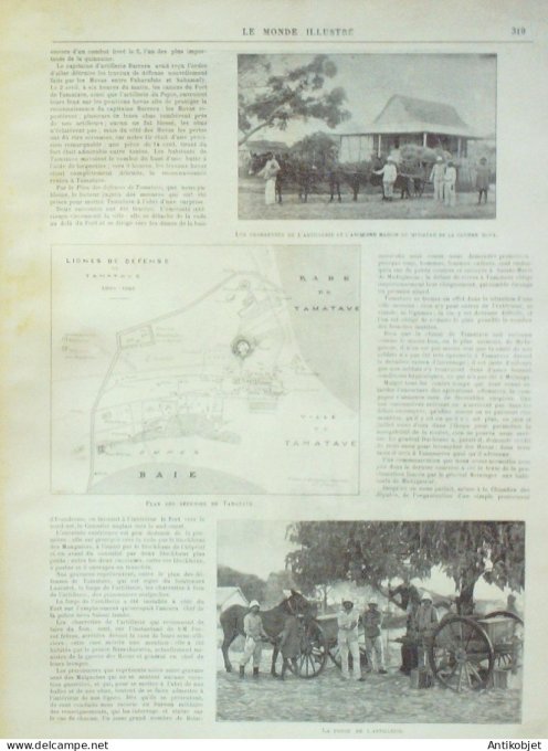 Le Monde illustré 1895 n°1990 Serbie Belgrade Madagascar Tamatave Maidans